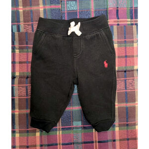 Ralph Lauren Baby Boys Black Jogger Pants Size 6 Months